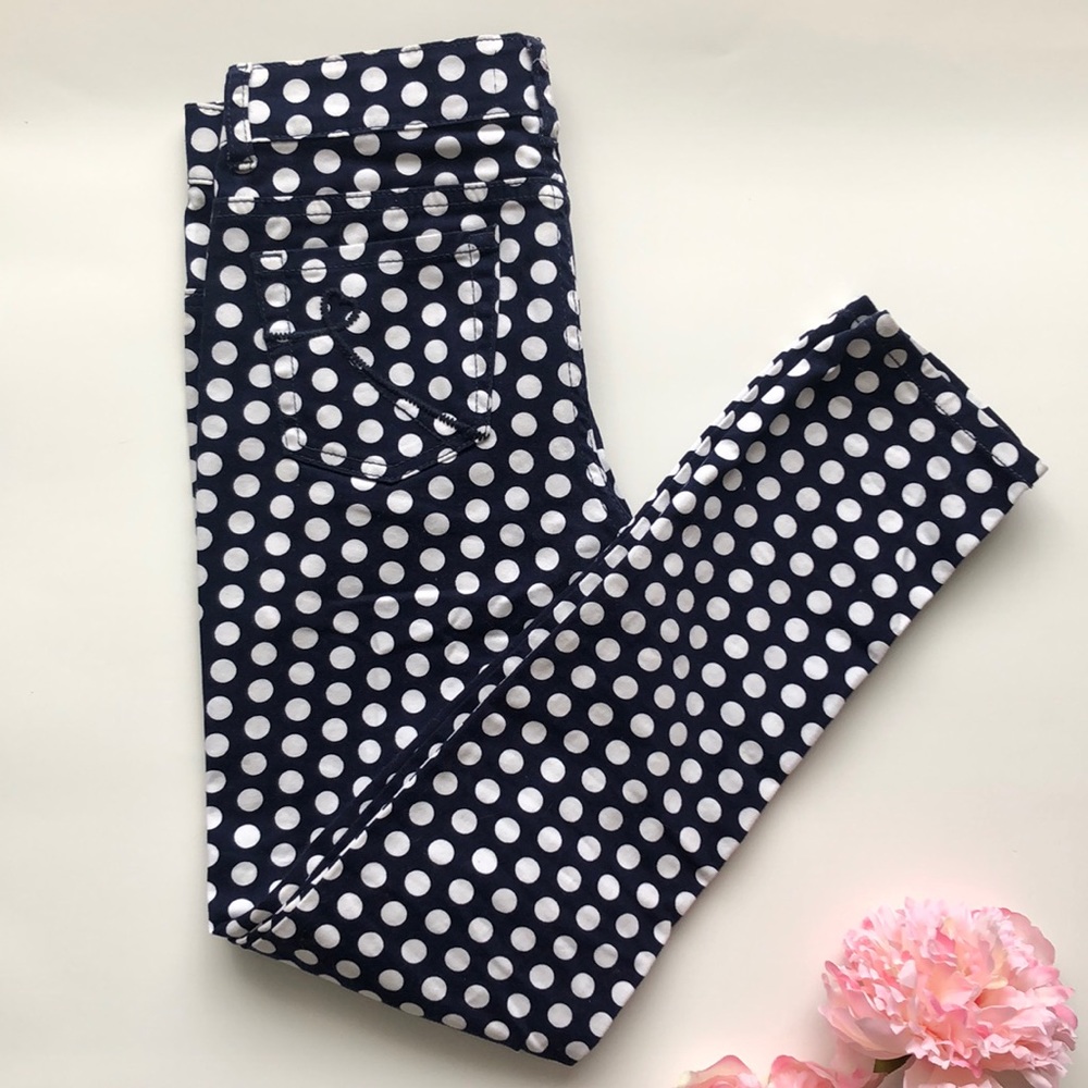 Blue Polka dot Jeans size Small